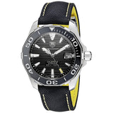 Tag Heuer Aquaracer Calibre 5 Automatic Black Dial Black Nylon Strap Watch for Men - WAY211A.FC6362 Buy Now By Tag Heuer