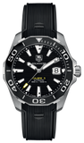 Tag Heuer Aquaracer Calibre 5 Automatic Black Dial Black Rubber Strap Watch for Men - WAY211A.FT6151 Buy Now By Tag Heuer