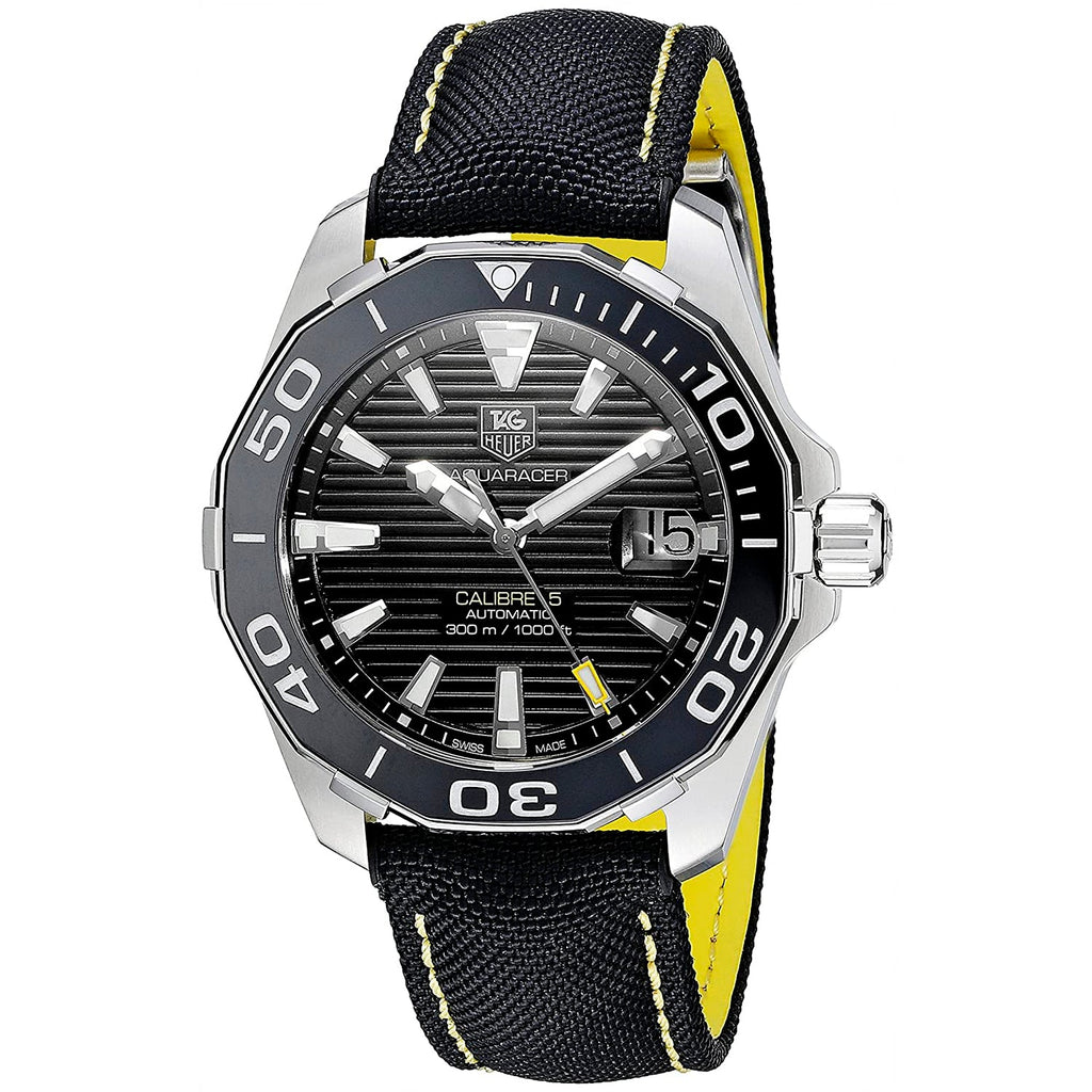 Tag Heuer Aquaracer Jeremy Lin Special Edition Grey Dial Black Nylon Strap Watch for Men - WAY211F.FC6362 Buy Now By Tag Heuer