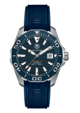 Tag Heuer Aquaracer Calibre 5 Blue Dial Blue Silicone Strap Watch for Men - WAY211C.FT6155 Buy Now By Tag Heuer
