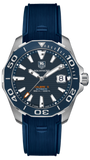 Tag Heuer Aquaracer Calibre 5 Blue Dial Blue Silicone Strap Watch for Men - WAY211C.FT6155 Buy Now By Tag Heuer