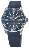 Tag Heuer Aquaracer Calibre 5 Blue Dial Blue Silicone Strap Watch for Men - WAY211C.FT6155 Buy Now By Tag Heuer