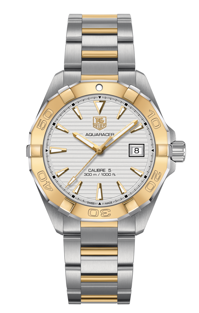 Tag Heuer Aquaracer Automatic White Dial Two Tone Steel Strap Watch for Men - WAY2151.BD0912 Buy Now By Tag Heuer