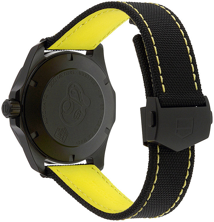 Tag Heuer Aquaracer Calibre 5 Automatic Black Dial Black Nylon Strap Watch for Men - WAY218A.FC6362 Buy Now By Tag Heuer