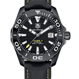 Tag Heuer Aquaracer Calibre 5 Automatic Black Dial Black Nylon Strap Watch for Men - WAY218A.FC6362 Buy Now By Tag Heuer