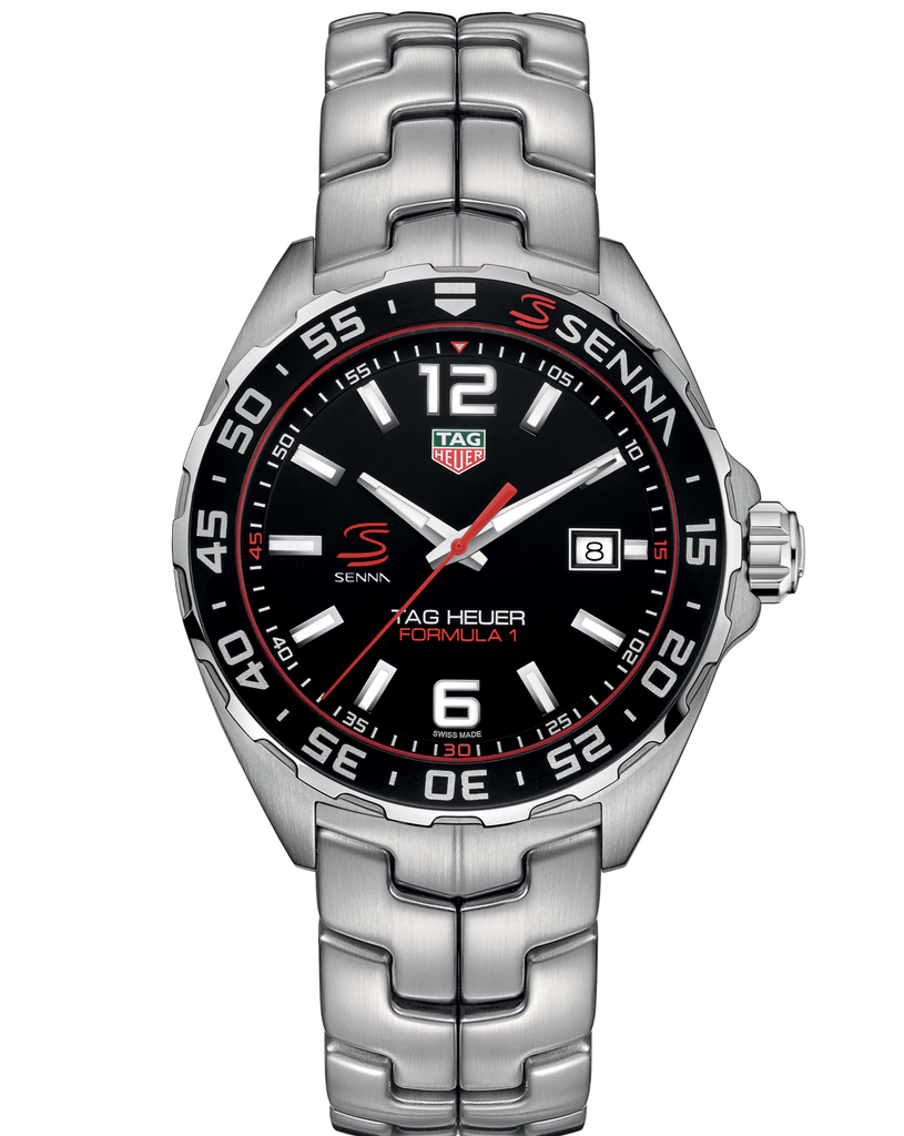 Tag Heuer Formula 1 Senna Limited Edition Black Dial Silver Steel Strap Watch for Men - WAZ1012.BA0883 Buy Now By Tag Heuer
