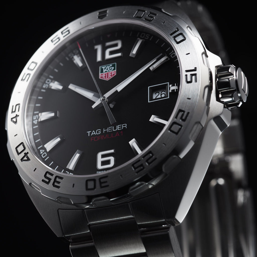 Tag Heuer Formula 1 Black Dial Silver Steel Strap Watch for Men - WAZ1112.BA0875 Buy Now By Tag Heuer
