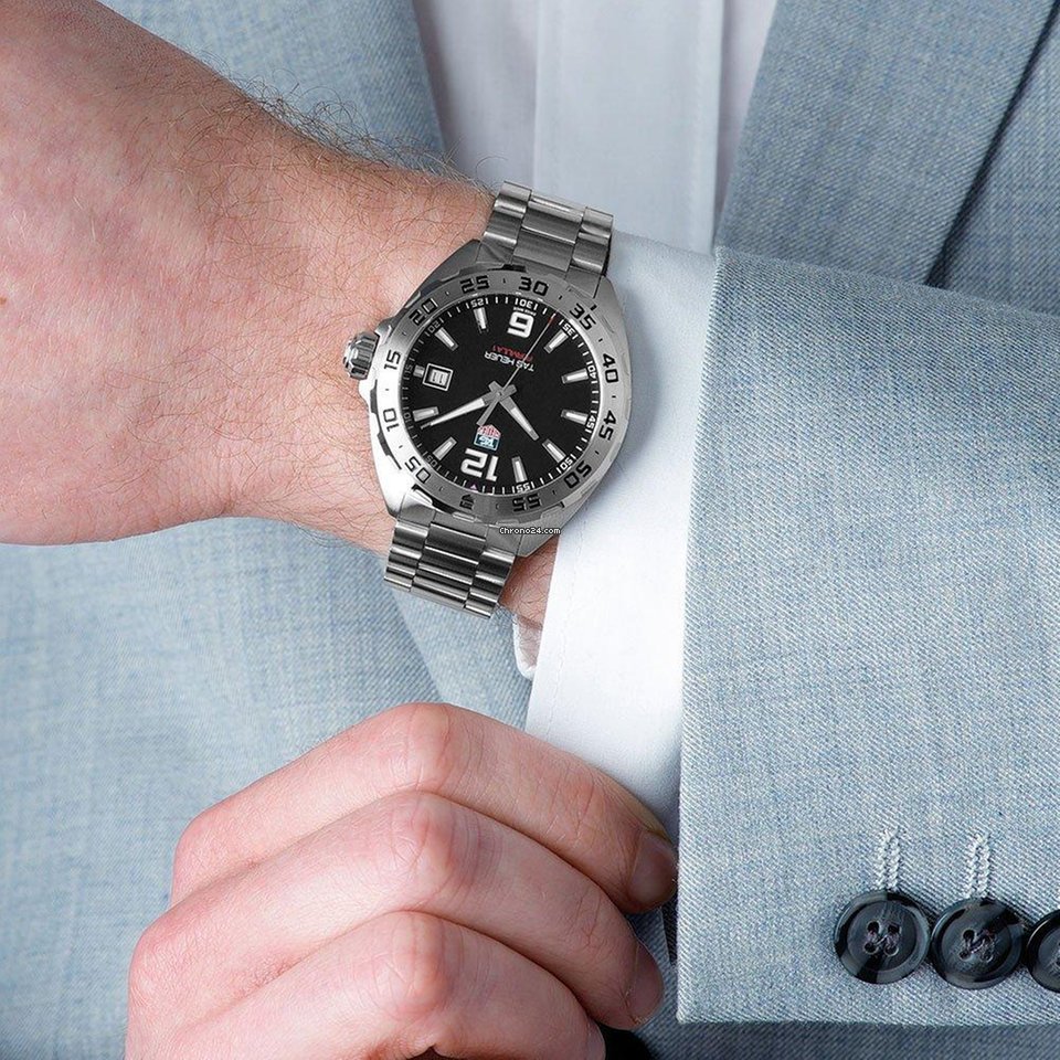 Tag Heuer Formula 1 Black Dial Silver Steel Strap Watch for Men - WAZ1112.BA0875 Buy Now By Tag Heuer