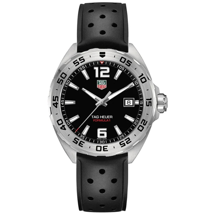 Tag Heuer Formula 1 Quartz Black Dial Black Rubber Strap Watch for Men - WAZ1112.FT8023 Buy Now By Tag Heuer
