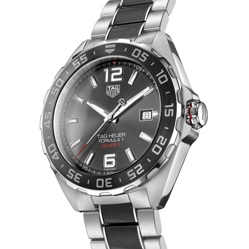 Tag Heuer Formula 1 Calibre 5 Anthracite Dial Two Tone Steel Strap Watch for Men - WAZ2011.BA0843 Buy Now By Tag Heuer