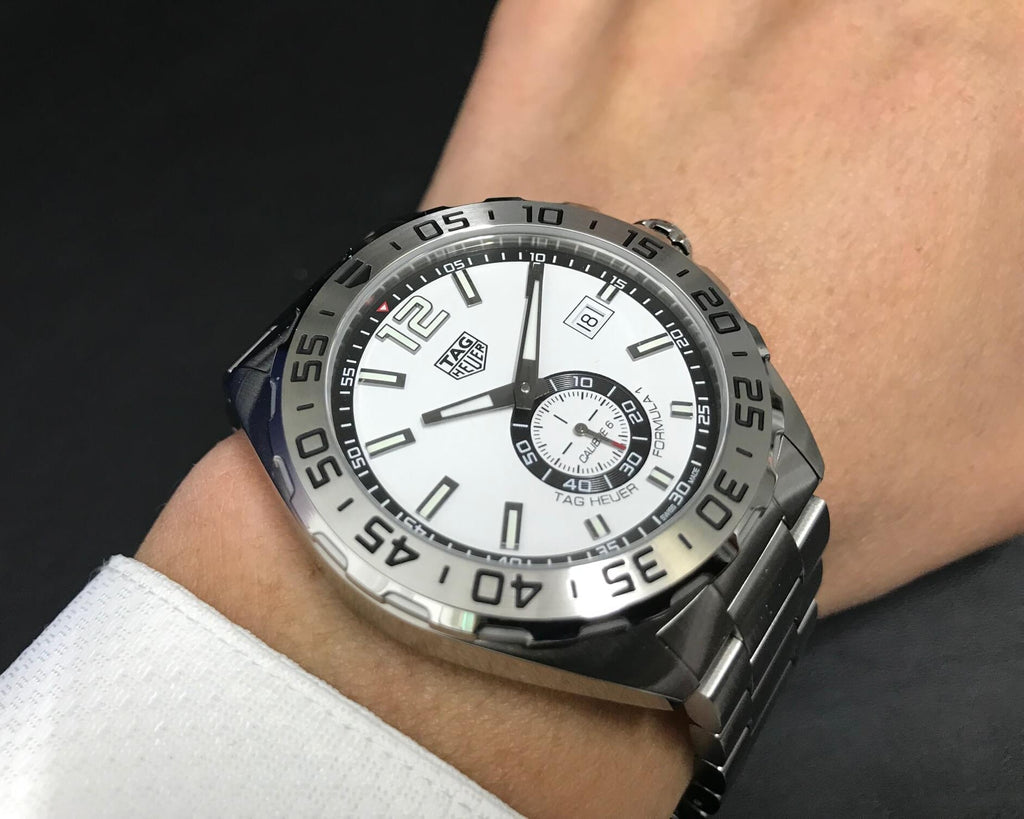 Tag Heuer Formula 1 Calibre 6 Automatic White Dial Silver Steel Strap Watch for Men - WAZ2013.BA0842 Buy Now By Tag Heuer