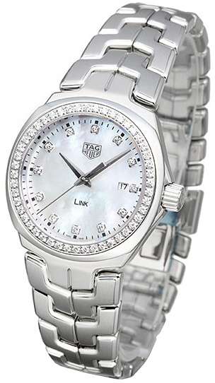 Tag Heuer Link Quartz Diamonds Mother of Pearl Dial Silver Steel Strap Watch for Women - WBC1316.BA0600 Buy Now By Tag Heuer