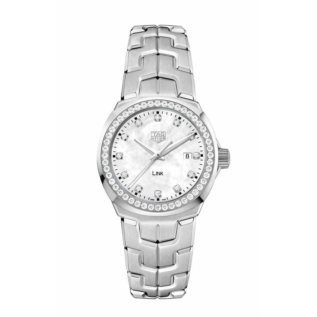 Tag Heuer Link Quartz Diamonds Mother of Pearl Dial Silver Steel Strap Watch for Women - WBC1316.BA0600 Buy Now By Tag Heuer