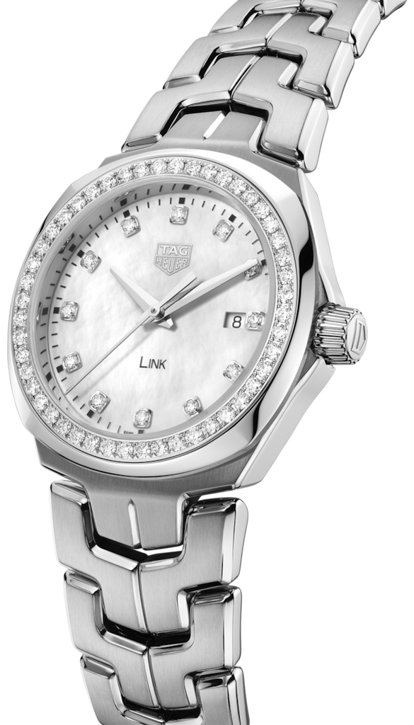 Tag Heuer Link Quartz Diamonds Mother of Pearl Dial Silver Steel Strap Watch for Women - WBC1316.BA0600 Buy Now By Tag Heuer