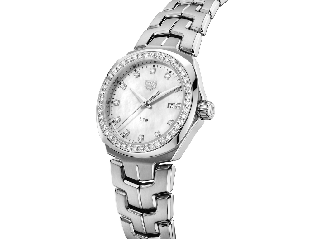 Tag Heuer Link Quartz Diamonds Mother of Pearl Dial Silver Steel Strap Watch for Women - WBC1316.BA0600 Buy Now By Tag Heuer