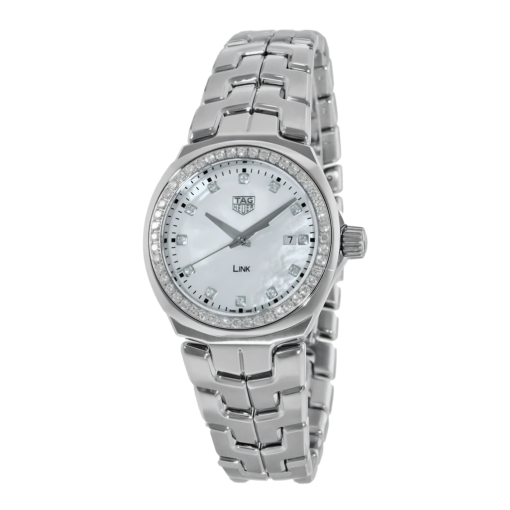 Tag Heuer Link Quartz Diamonds Mother of Pearl Dial Silver Steel Strap Watch for Women - WBC1316.BA0600 Buy Now By Tag Heuer