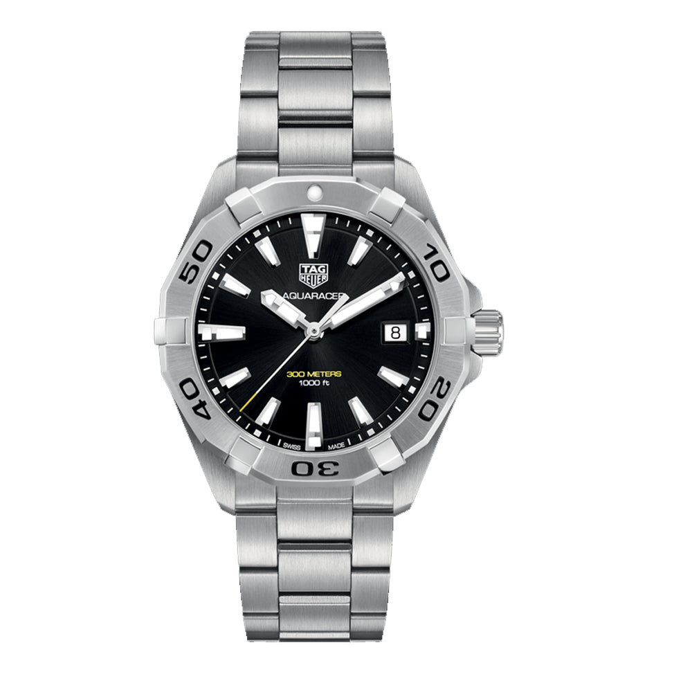 Tag Heuer Aquaracer Black Dial Silver Steel Strap Watch for Men - WBD1110.BA0928 Buy Now By Tag Heuer