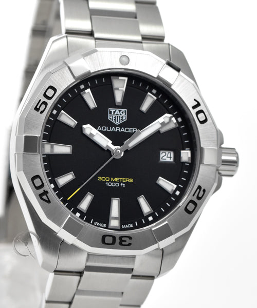 Tag Heuer Aquaracer Black Dial Silver Steel Strap Watch for Men - WBD1110.BA0928 Buy Now By Tag Heuer