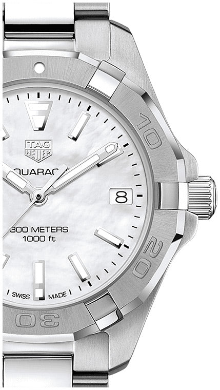 Tag Heuer Aquaracer White Mother of Pearl Dial Watch for Women - WBD1311.BA0740 Buy Now By Tag Heuer
