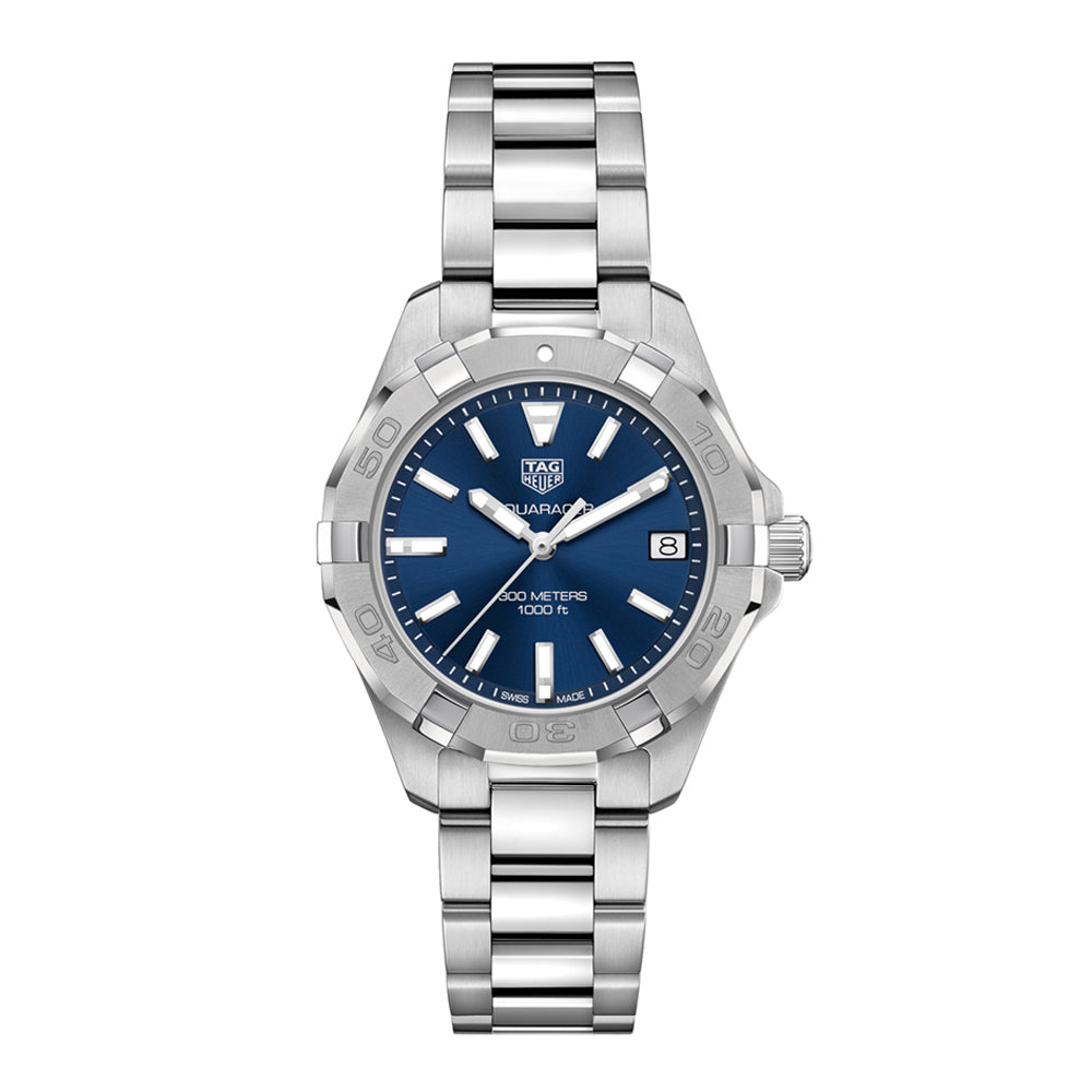 Tag Heuer Aquaracer Quartz Blue Dial Silver Steel Strap Watch for Women - WBD1312.BA0740 Buy Now By Tag Heuer