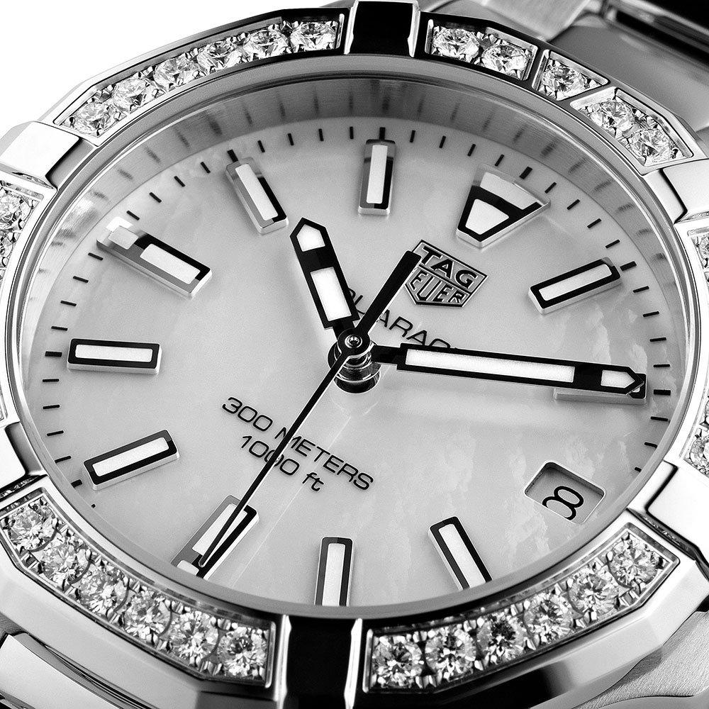 Tag Heuer Aquaracer Diamonds White Dial Two Tone Steel Strap Watch for Women - WAY131F.BA0914 Buy Now By Tag Heuer