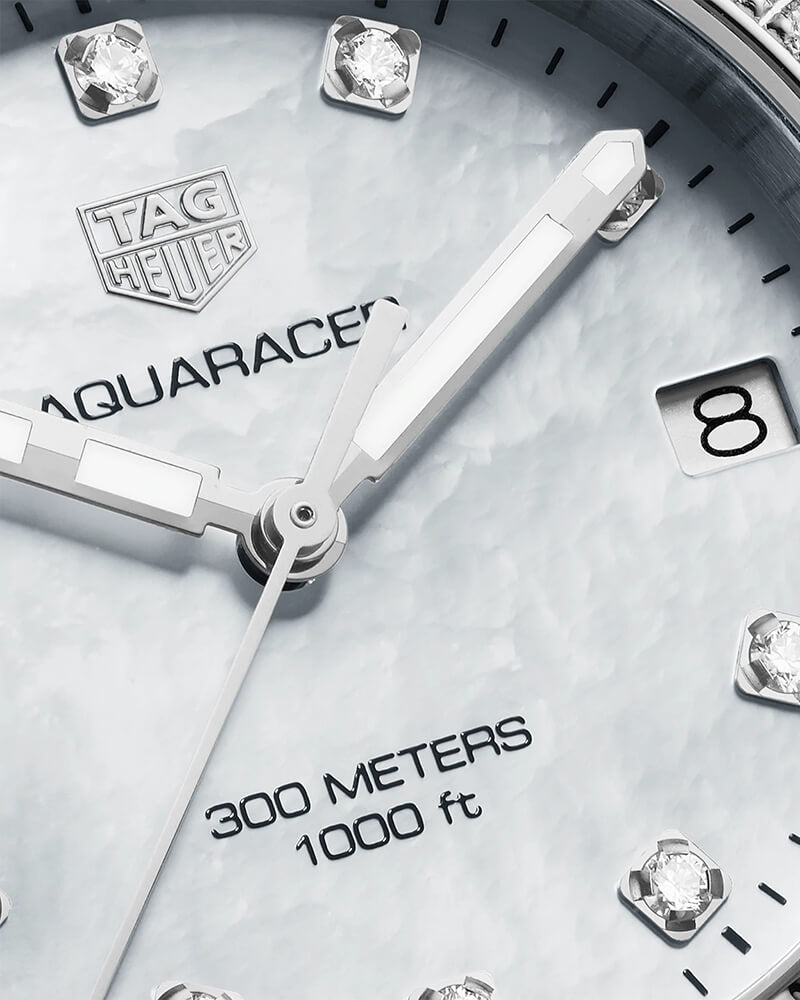 Tag Heuer Aquaracer Diamonds White Mother of Pearl Dial Silver Steel Strap Watch for Women - WBD1315.BA0740 Buy Now By Tag Heuer
