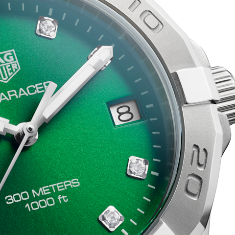 Tag Heuer Aquaracer Diamonds Emerald Green Dial Watch for Women - WBD1316.BA0740 Buy Now By Tag Heuer