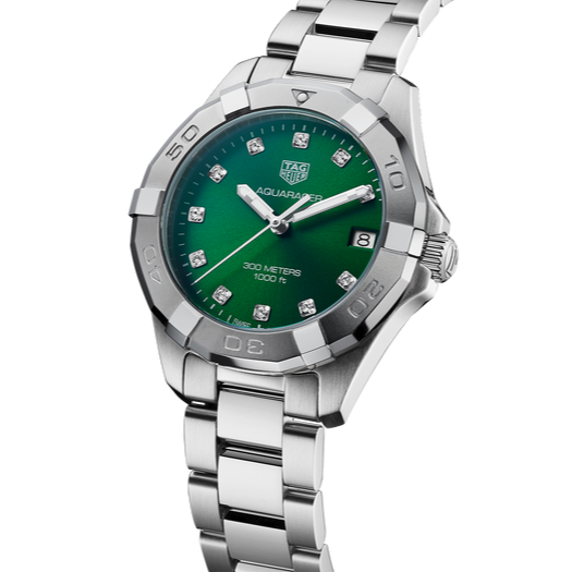Tag Heuer Aquaracer Diamonds Emerald Green Dial Watch for Women - WBD1316.BA0740 Buy Now By Tag Heuer
