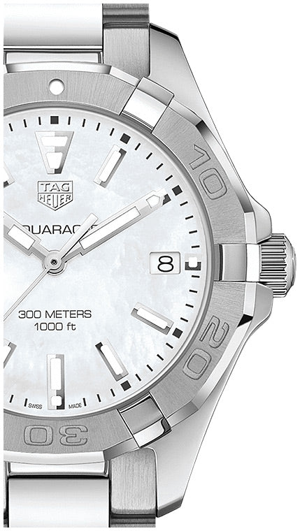 Tag Heuer Aquaracer Mother of Pearl Dial Silver Steel Strap Watch for Women - WBD131A.BA0748 Buy Now By Tag Heuer