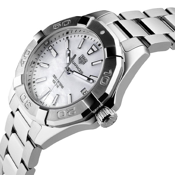 Tag Heuer Aquaracer Mother of Pearl Dial Silver Steel Strap Watch for Women - WBD131A.BA0748 Buy Now By Tag Heuer