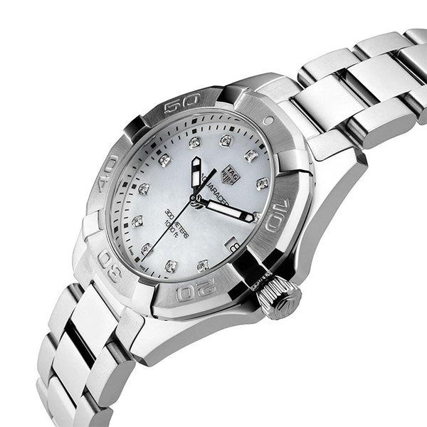 Tag Heuer Aquaracer Diamonds Mother of Pearl Dial Silver Steel Strap Watch for Women - WBD131B.BA0748 Buy Now By Tag Heuer