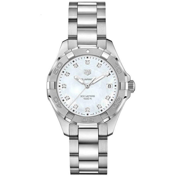 Tag Heuer Aquaracer Diamonds Mother of Pearl Dial Silver Steel Strap Watch for Women - WBD131B.BA0748 Buy Now By Tag Heuer