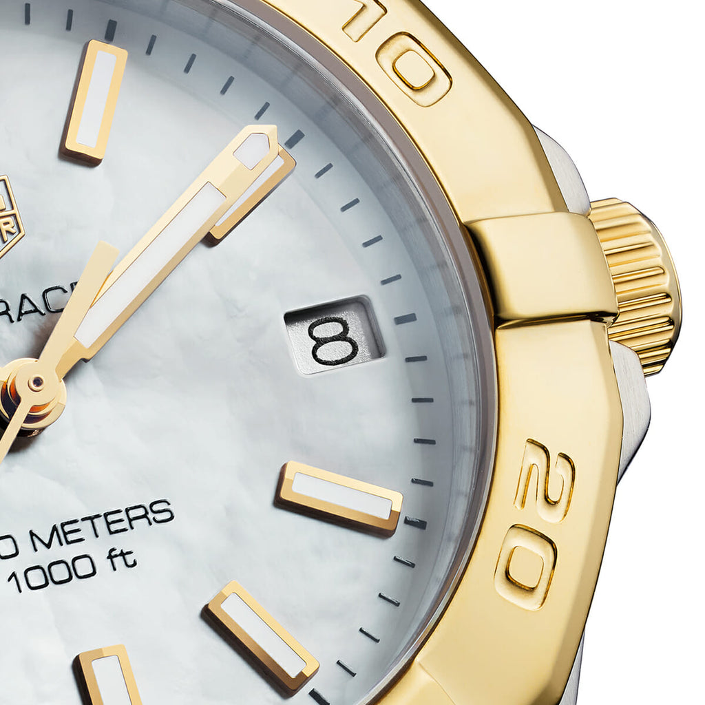 Tag Heuer Aquaracer Mother of Pearl Dial Two Tone Steel Strap Watch for Women - WBD1320.BB0320 Buy Now By Tag Heuer