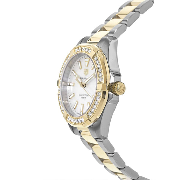 Tag Heuer Aquaracer Diamonds Mother of Pearl Dial Two Tone Steel Strap Watch for Women - WBD1321.BB0320 Buy Now By Tag Heuer