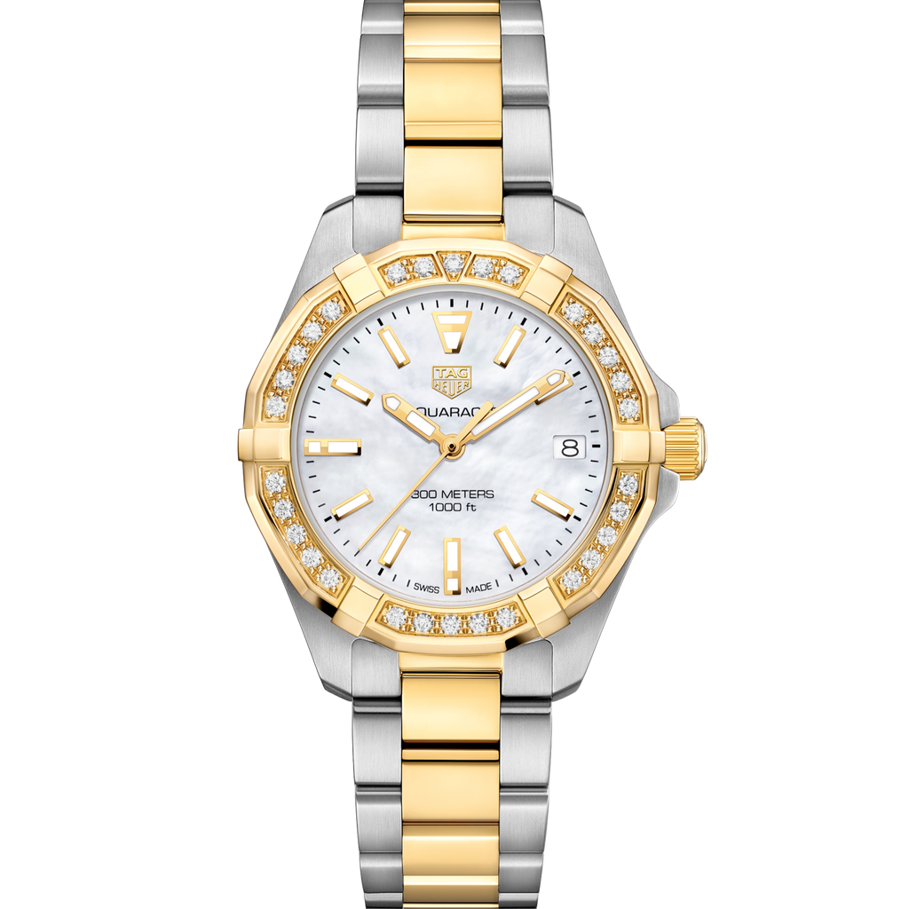 Tag Heuer Aquaracer Diamonds Mother of Pearl Dial Two Tone Steel Strap Watch for Women - WBD1321.BB0320 Buy Now By Tag Heuer