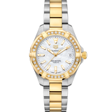 Tag Heuer Aquaracer Diamonds Mother of Pearl Dial Two Tone Steel Strap Watch for Women - WBD1321.BB0320 Buy Now By Tag Heuer