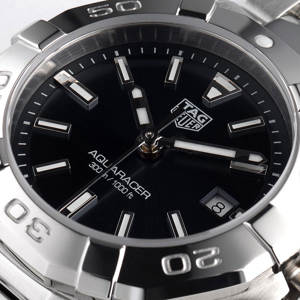 Tag Heuer Aquaracer Quartz Black Dial Silver Steel Strap Watch for Women - WBD1410.BA0741 Buy Now By Tag Heuer
