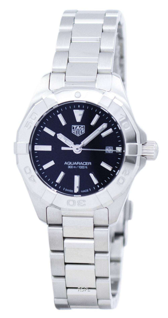 Tag Heuer Aquaracer Quartz Black Dial Silver Steel Strap Watch for Women - WBD1410.BA0741 Buy Now By Tag Heuer