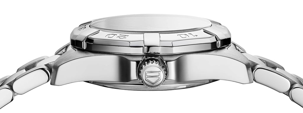 Tag Heuer Aquaracer Quartz Mother of Pearl White Dial Silver Steel Strap Watch for Women - WBD1411.BA0741 Buy Now By Tag Heuer