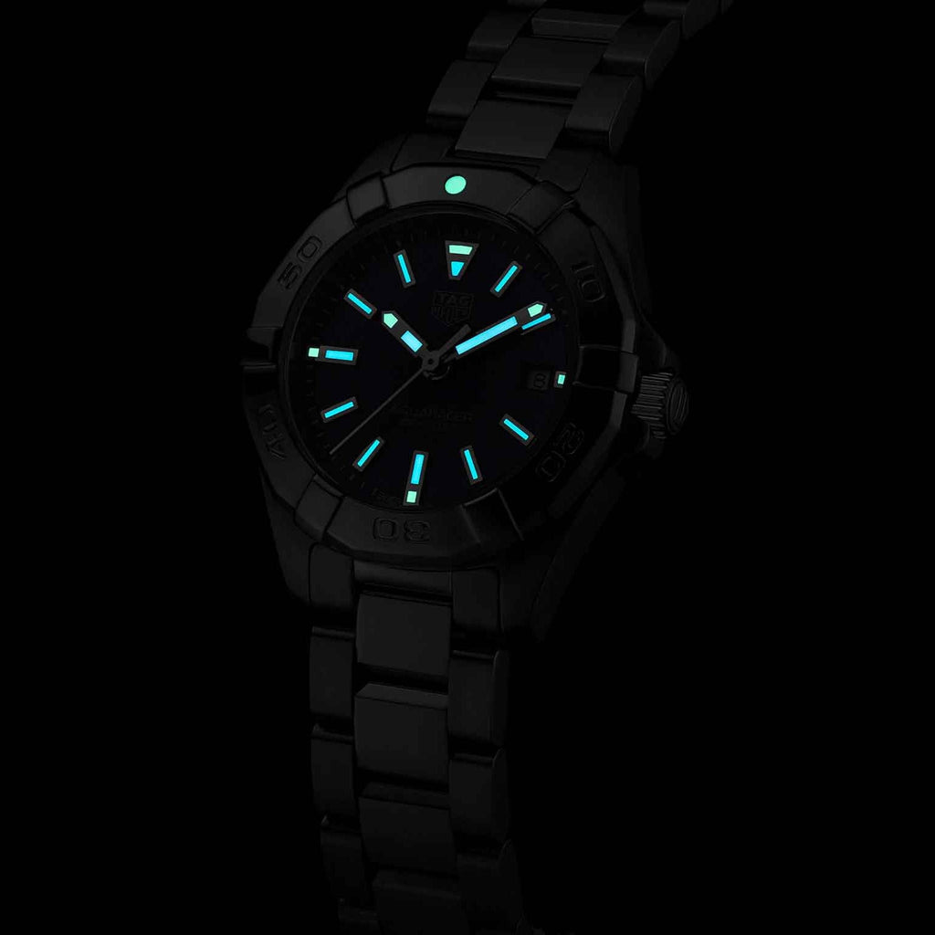 Tag Heuer Aquaracer Blue Dial Silver Steel Strap Watch for Women - WBD1412.BA0741