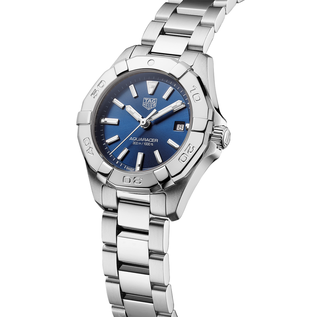 Tag Heuer Aquaracer Blue Dial Silver Steel Strap Watch for Women - WBD1412.BA0741 Buy Now By Tag Heuer
