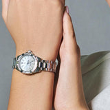 Tag Heuer Aquaracer Diamonds Mother of Pearl White Dial Silver Steel Strap Watch for Women - WBD1413.BA0741 Buy Now By Tag Heuer