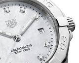 Tag Heuer Aquaracer Diamonds Mother of Pearl Dial Silver Steel Strap Watch for Women - WBD1414.BA0741 Buy Now By Tag Heuer