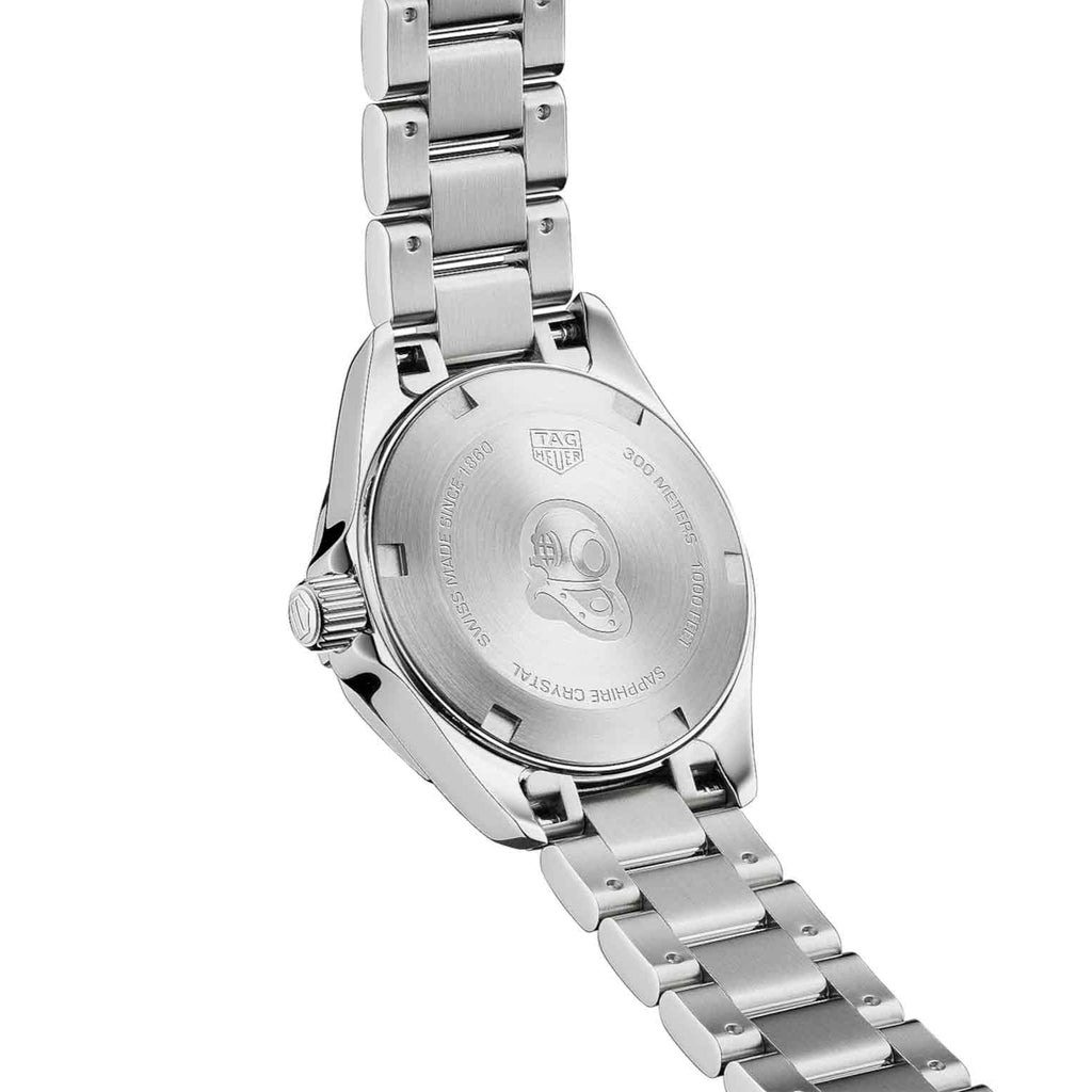 Tag Heuer Aquaracer Diamonds Mother of Pearl White Dial Silver Steel Strap Watch for Women - WBD1415.BA0741 Buy Now By Tag Heuer