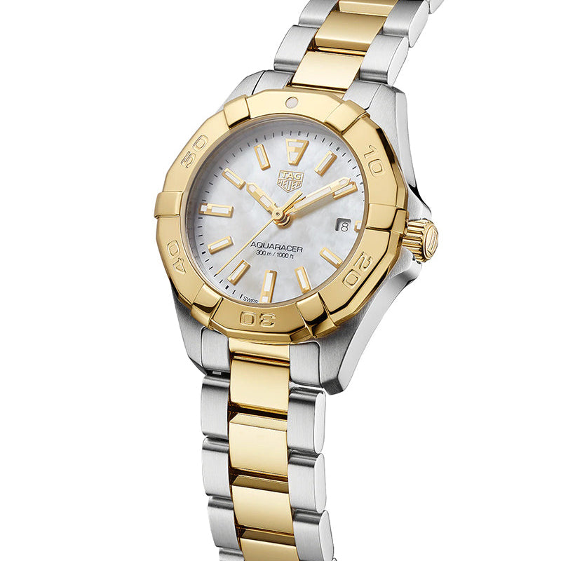 Tag Heuer Aquaracer Mother of Pearl Dial Two Tone Steel Strap Watch for Men - WBD1420.BB0321 Buy Now By Tag Heuer