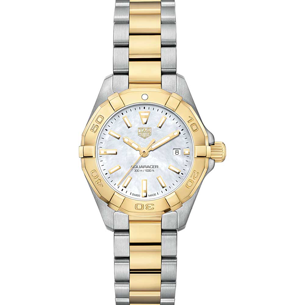 Tag Heuer Aquaracer Diamonds Mother of Pearl Dial Two Tone Steel Strap Watch for Men - WBD1422.BB0321 Buy Now By Tag Heuer