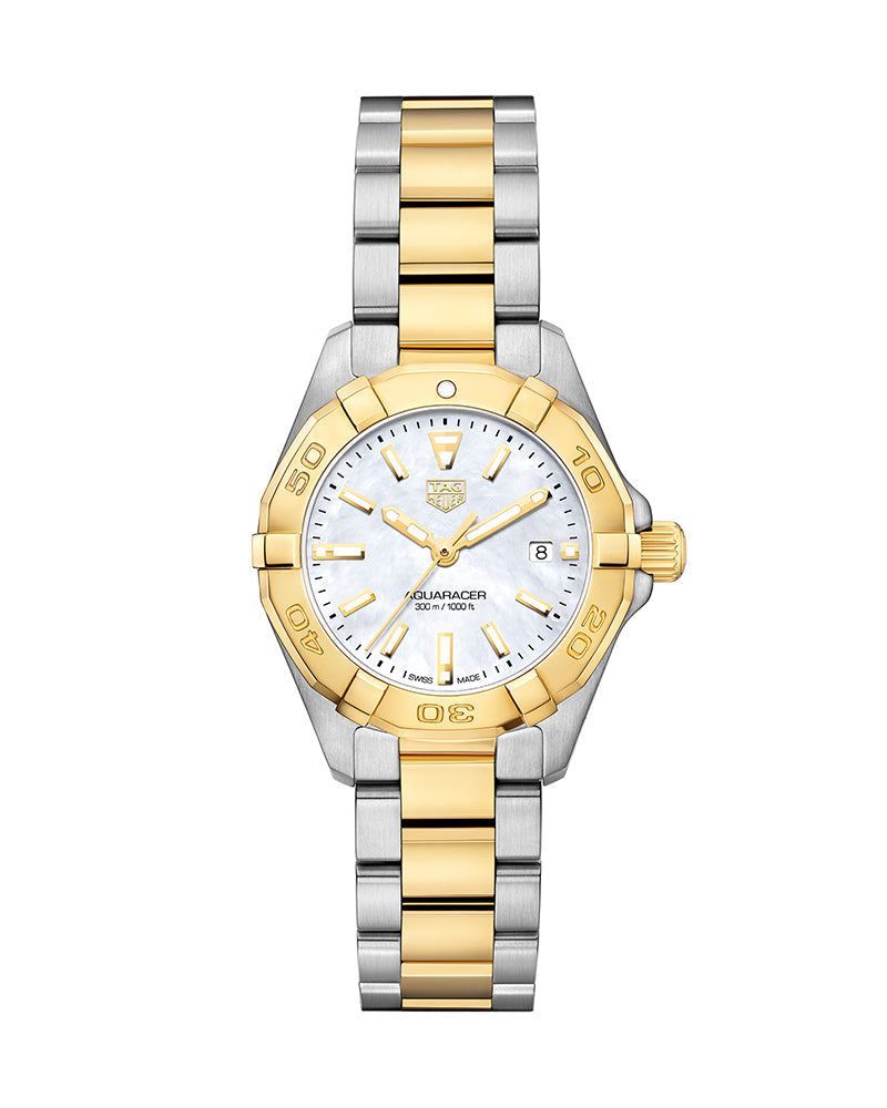 Tag Heuer Aquaracer Mother of Pearl Dial Two Tone Steel Strap Watch for Men - WBD1420.BB0321 Buy Now By Tag Heuer