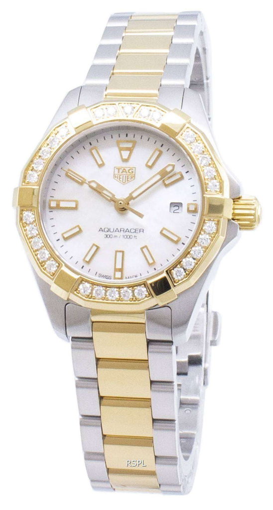 Tag Heuer Aquaracer Diamonds Mother of Pearl Dial Two Tone Steel Strap Watch for Women - WBD1421.BB0321 Buy Now By Tag Heuer