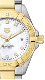 Tag Heuer Aquaracer Diamonds Mother of Pearl Dial Two Tone Steel Strap Watch for Men - WBD1422.BB0321 Buy Now By Tag Heuer