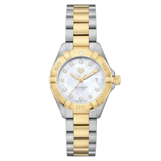 Tag Heuer Aquaracer Diamonds Mother of Pearl Dial Two Tone Steel Strap Watch for Men - WBD1422.BB0321 Buy Now By Tag Heuer